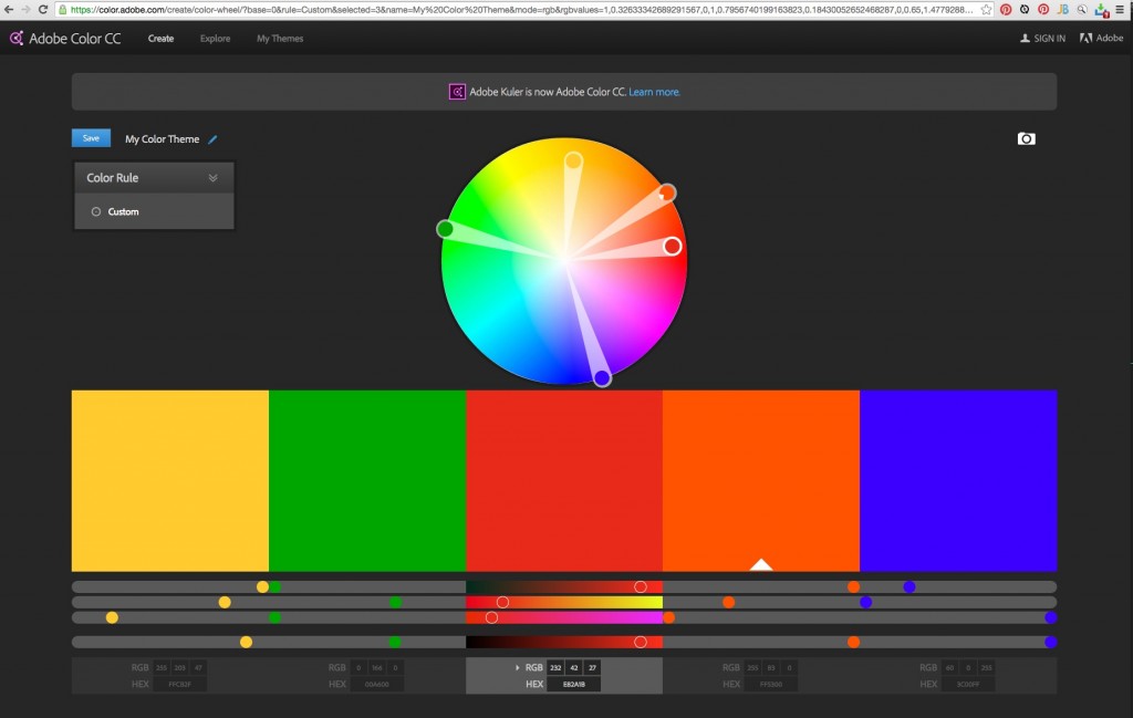 Colour palette study